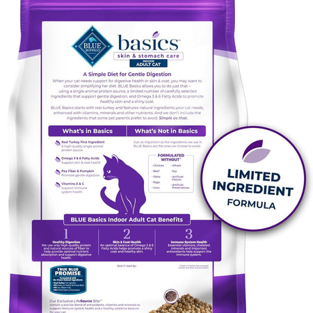 Basics Limited Ingredient Diet Grain Free, Natural Indoor Adult Dry Cat Food