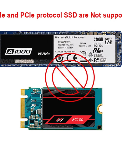Load image into Gallery viewer, M.2 NGFF SSD to SATA 3 3.0 Adapter Card Converter B B&amp;M Key Protocol Solid State Disk Drive 2230 2280 2242

