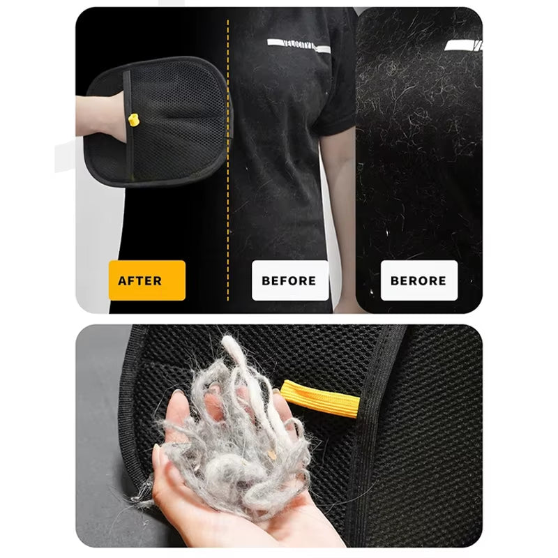 Furgone Duo Gloves – Double-Sided Electrostatic Pet Hair Removal & Grooming Gloves