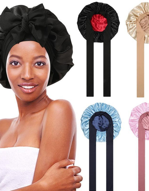 Load image into Gallery viewer, Silk-Like Satin Double-Layer Hair Cap
