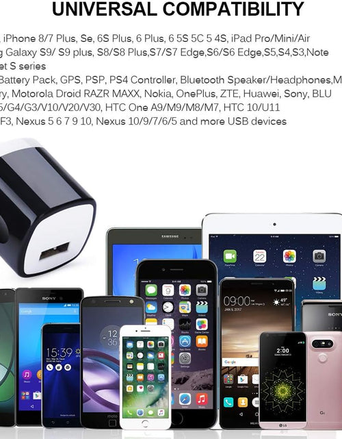 Load image into Gallery viewer, Wall Adapter, USB Wall Charger 6 Pack,  1A 5V Single Port USB Plugs Power Adapter Compatible Iphone 12 11 Xs XR X 8 7 6S 6, Samsung Galaxy A21 S10E S9 S8 Note 20 9 8 S7 Edge, G6, Google Pixel 4A
