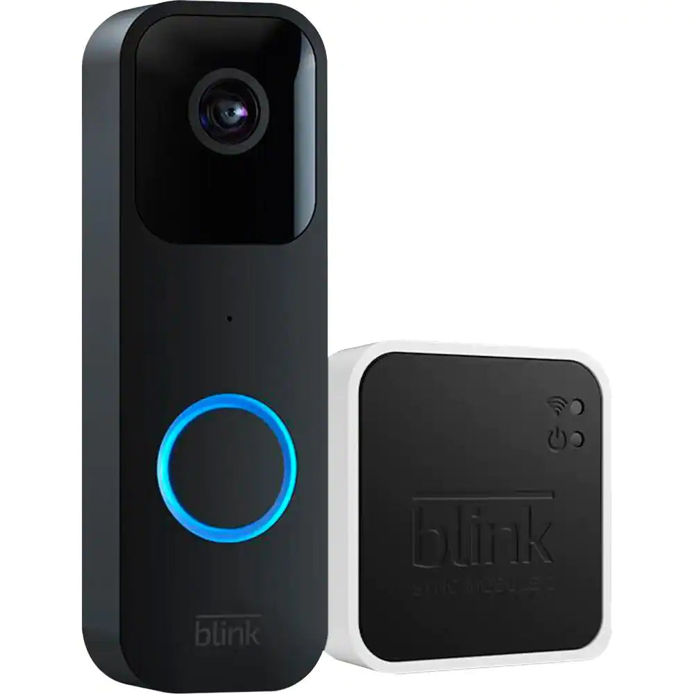 Video Doorbell plus Sync Module 2 - Battery or Wired - Smart Wi-Fi HD Video Doorbell Camera System in White