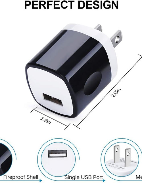 Load image into Gallery viewer, Wall Adapter, USB Wall Charger 6 Pack,  1A 5V Single Port USB Plugs Power Adapter Compatible Iphone 12 11 Xs XR X 8 7 6S 6, Samsung Galaxy A21 S10E S9 S8 Note 20 9 8 S7 Edge, G6, Google Pixel 4A
