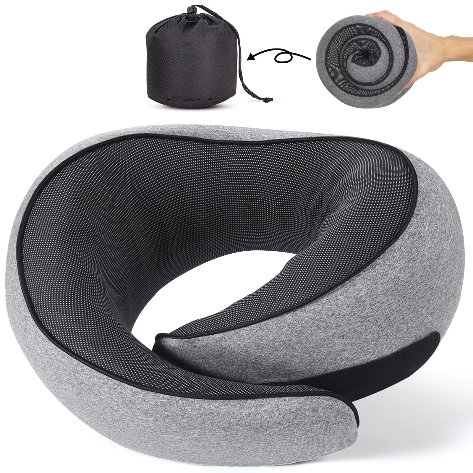 Cloudrest U-Shape Pillow – Memory Foam Travel Neck Cushion for Car, Plane & Home Comfort
